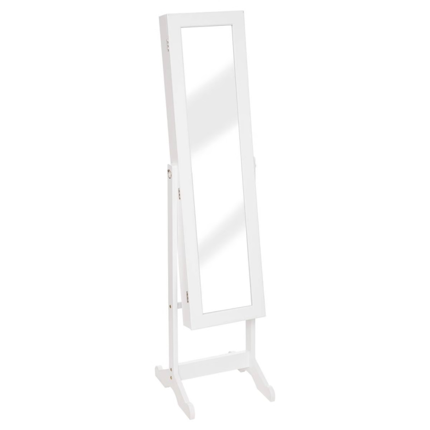 Atmosphera - Freestanding Mirror with Jewelry Storage KRISTIN 146.8 x 37 cm, White