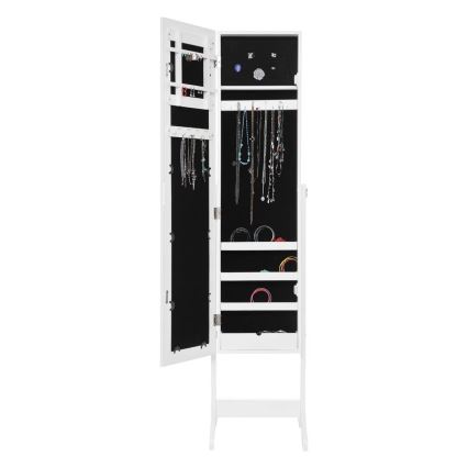 Atmosphera - Freestanding Mirror with Jewelry Storage KRISTIN 146.8 x 37 cm, White