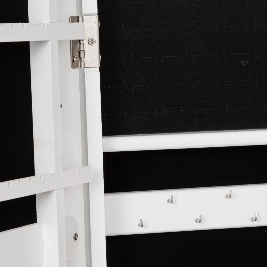 Atmosphera - Freestanding Mirror with Jewelry Storage KRISTIN 146.8 x 37 cm, White