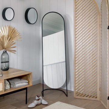Atmosphera - JEF Freestanding Mirror 136 x 39.5 cm, Black