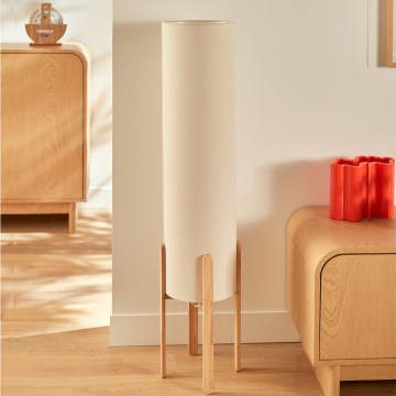 Atmosphera - KEYAH Floor Lamp 1xE27/25W/230V Rubberwood