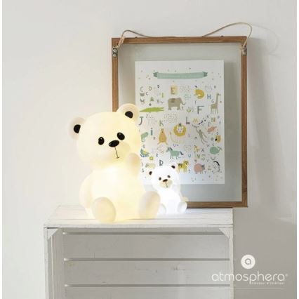 Atmosphera - LED Children's Night Light TEDDY LED/3xAA White