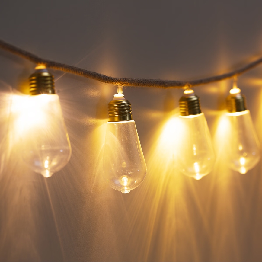Atmosphera - LED Decorative chain GARLAND 10xLED/2xAA 1,65m warm white