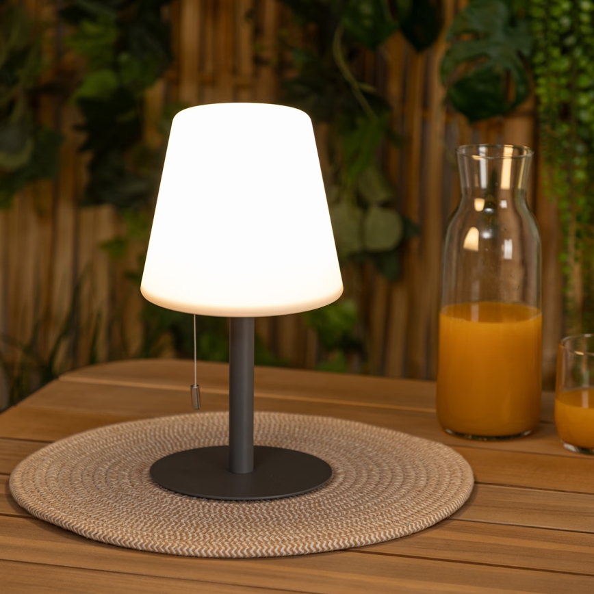 Atmosphera - LED RGBW Rechargeable outdoor table lamp ZACK LED/3,7V 1200 mAh IP44 black