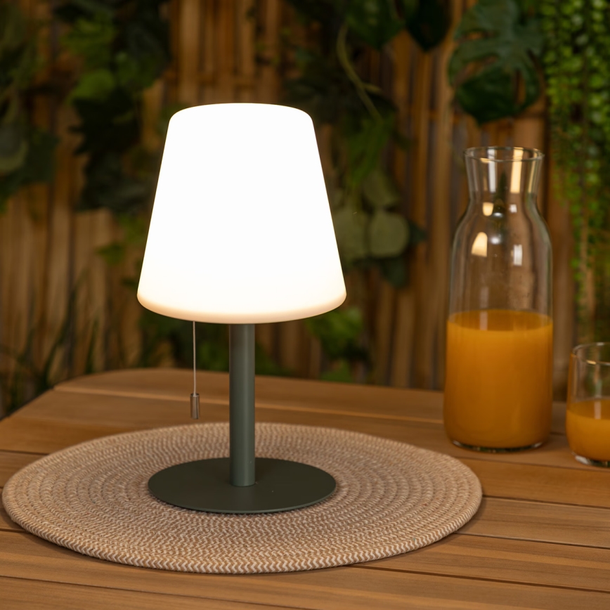 Atmosphera - LED RGBW Rechargeable outdoor table lamp ZACK LED/3,7V 1200 mAh IP44 green