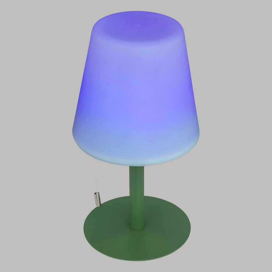 Atmosphera - LED RGBW Rechargeable outdoor table lamp ZACK LED/3,7V 1200 mAh IP44 green
