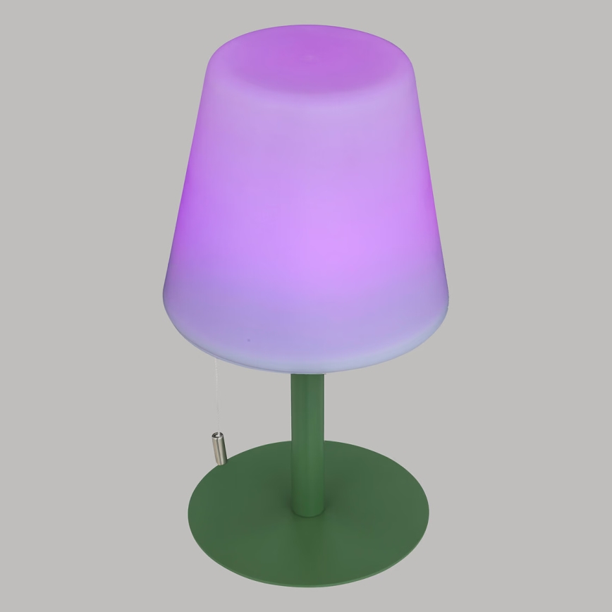 Atmosphera - LED RGBW Rechargeable outdoor table lamp ZACK LED/3,7V 1200 mAh IP44 green