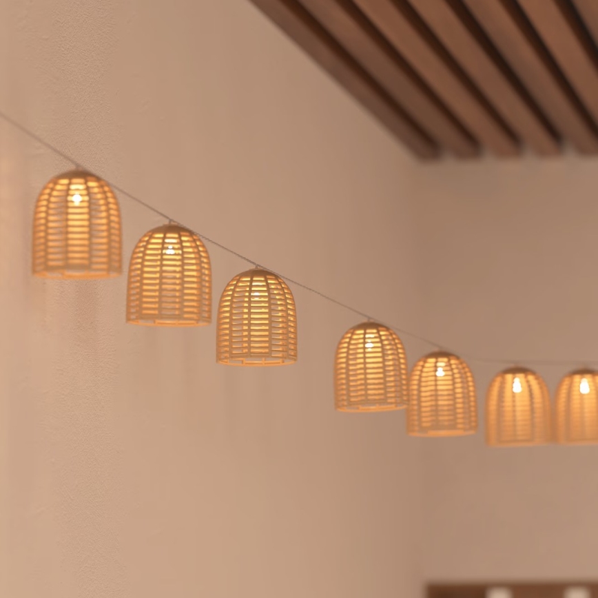 Atmosphera - LED Solar decorative chain AIA 10xLED 3,35m IP44 warm white