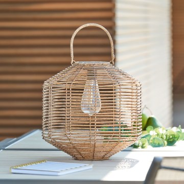 Atmosphera - LED Solar lamp CUBA LED/1,2V IP44 rattan
