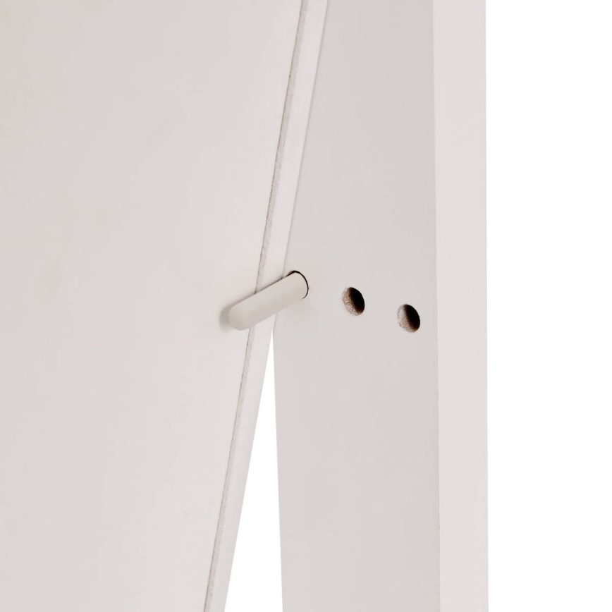 Atmosphera - LEXY 158x38 cm Floor Mirror with Integrated Jewelry Organizer, White