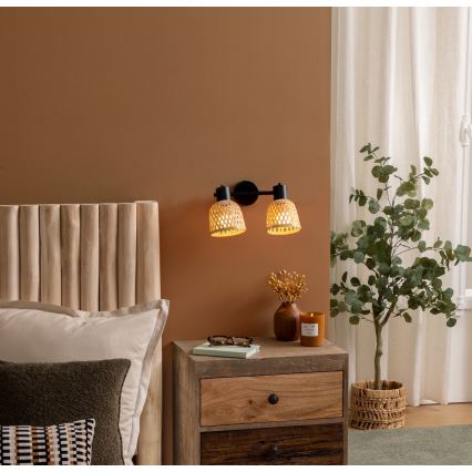 Atmosphera - LIO Spotlight 2xE27/25W/230V Bamboo