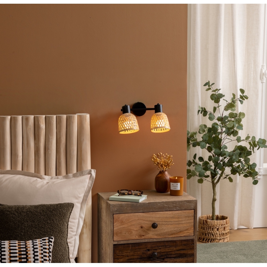Atmosphera - LIO Spotlight 2xE27/25W/230V Bamboo