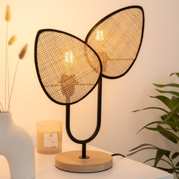 Atmosphera - Table lamp OLME 1xE27/40W/230V rattan