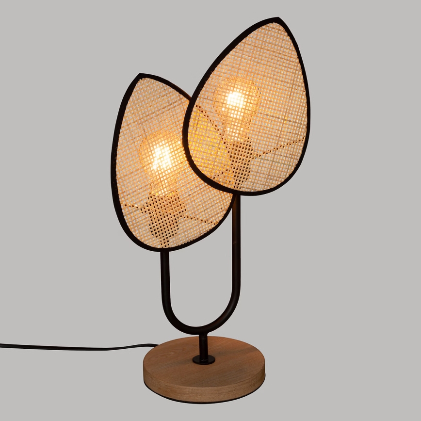 Atmosphera - Table lamp OLME 1xE27/40W/230V rattan