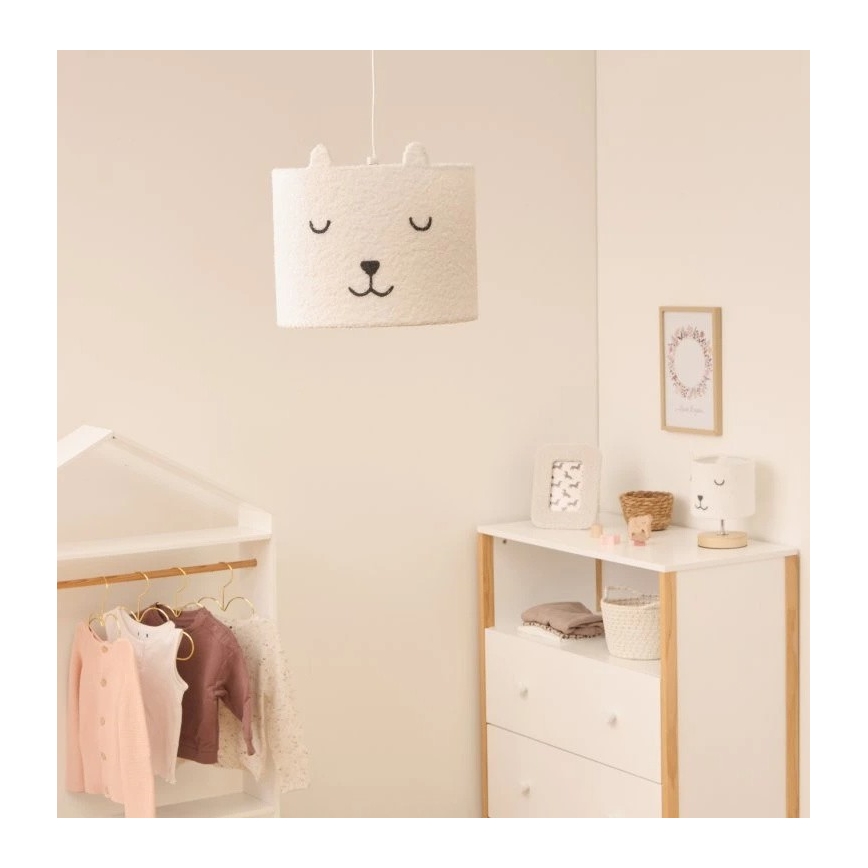 Atmosphera - TOXEY Kids' Pendant Lamp on Cable 1xE27/25W/230V Teddy Bear
