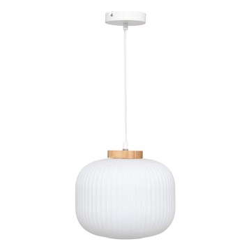 Atmosphera - TRAVIS pendant lamp on cable 1xE27/25W/230V, pine