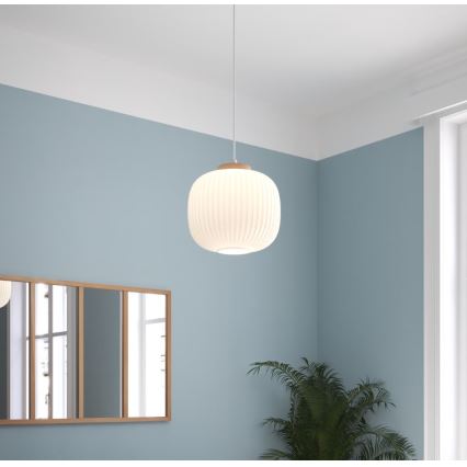 Atmosphera - TRAVIS pendant lamp on cable 1xE27/25W/230V, pine