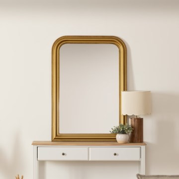 Atmosphera - Wall mirror ADELE 104x74 cm pine/gold