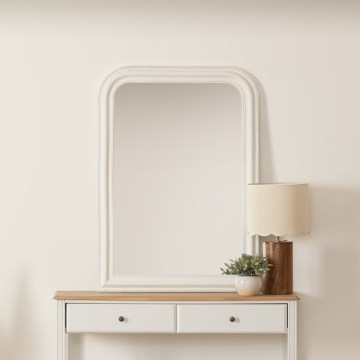 Atmosphera - Wall mirror ADELE 104x74 cm pine/white