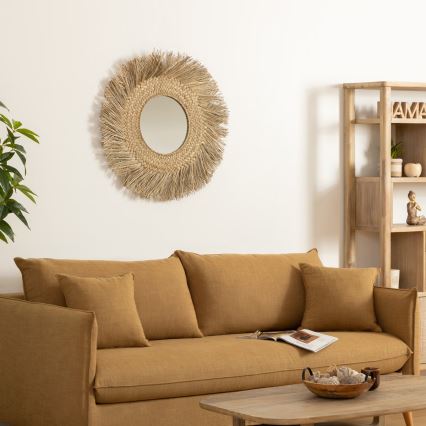 Atmosphera - Wall mirror AEL d. 80 cm reed
