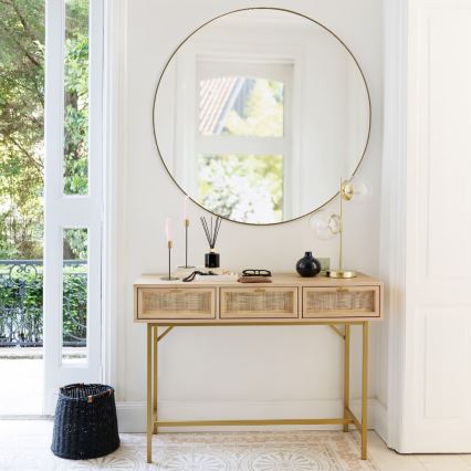 Atmosphera - Wall mirror ALICE d. 110 cm black