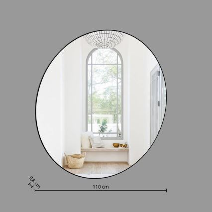 Atmosphera - Wall mirror ALICE d. 110 cm black