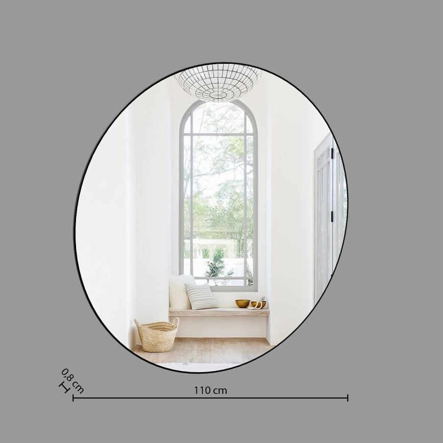 Atmosphera - Wall mirror ALICE d. 110 cm black