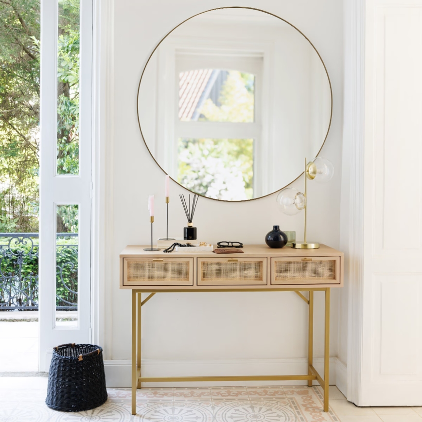 Atmosphera - Wall mirror ALICE d. 110 cm gold