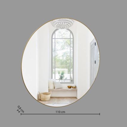 Atmosphera - Wall mirror ALICE d. 110 cm gold