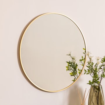Atmosphera - Wall mirror ALICE d. 70 cm gold