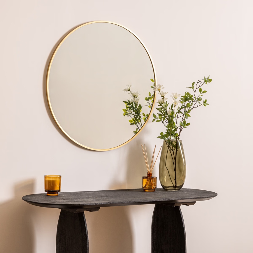 Atmosphera - Wall mirror ALICE d. 70 cm gold