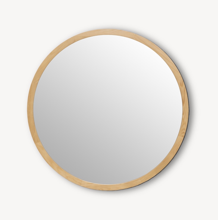 Atmosphera - Wall mirror ANGELO d. 110 cm pine