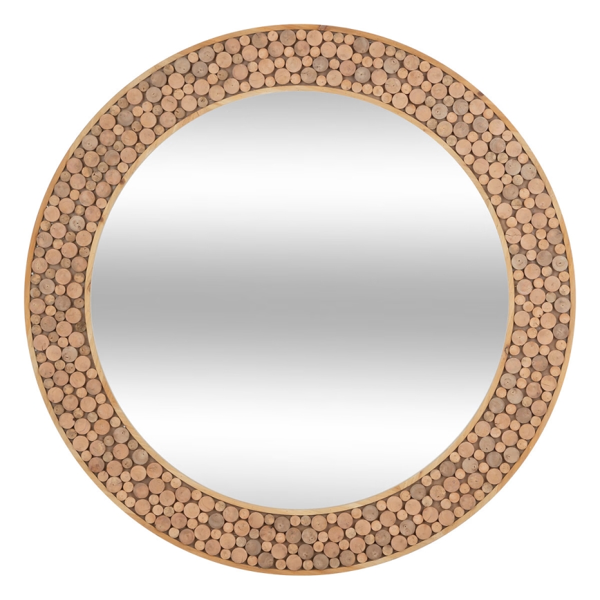 Atmosphera - Wall mirror ANOKI d. 99 cm eucalyptus