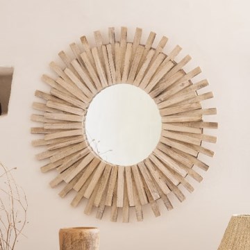 Atmosphera - Wall mirror MANON d. 88 cm fir