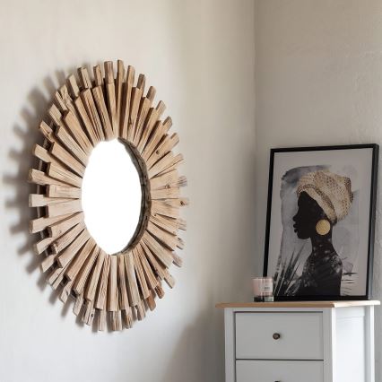 Atmosphera - Wall mirror MANON d. 88 cm fir