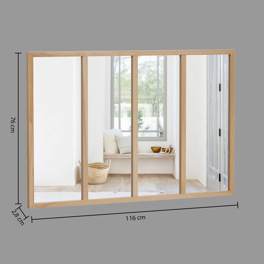 Atmosphera - Wall mirror NAE 76x116 cm paulownia
