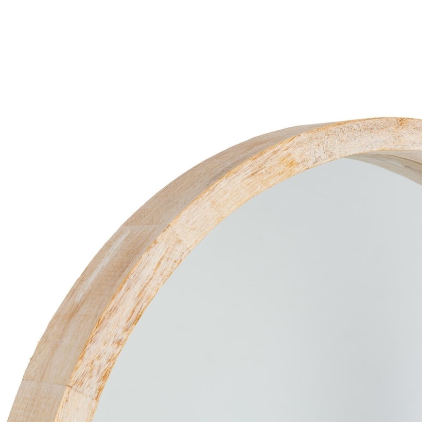 Atmosphera - Wall mirror OLAV d. 52 cm paulownia