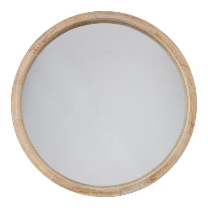 Atmosphera - Wall mirror OLAV d. 52 cm paulownia