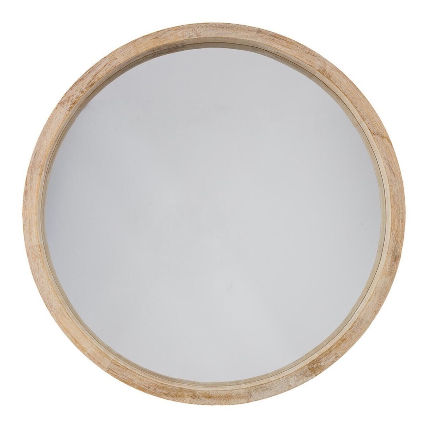 Atmosphera - Wall mirror OLAV d. 52 cm paulownia