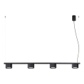 AURA cable-suspended pendant light 4x GX53/10W/230V, black