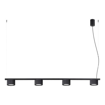 AURA cable-suspended pendant light 4x GX53/10W/230V, black
