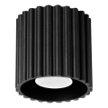 AURA spotlight 1xGU10/10W/230V Ø 10 cm black