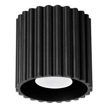 AURA spotlight 1xGU10/10W/230V Ø 10 cm black