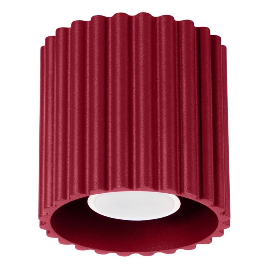 AURA spotlight 1xGU10/10W/230V, Ø 10 cm, red