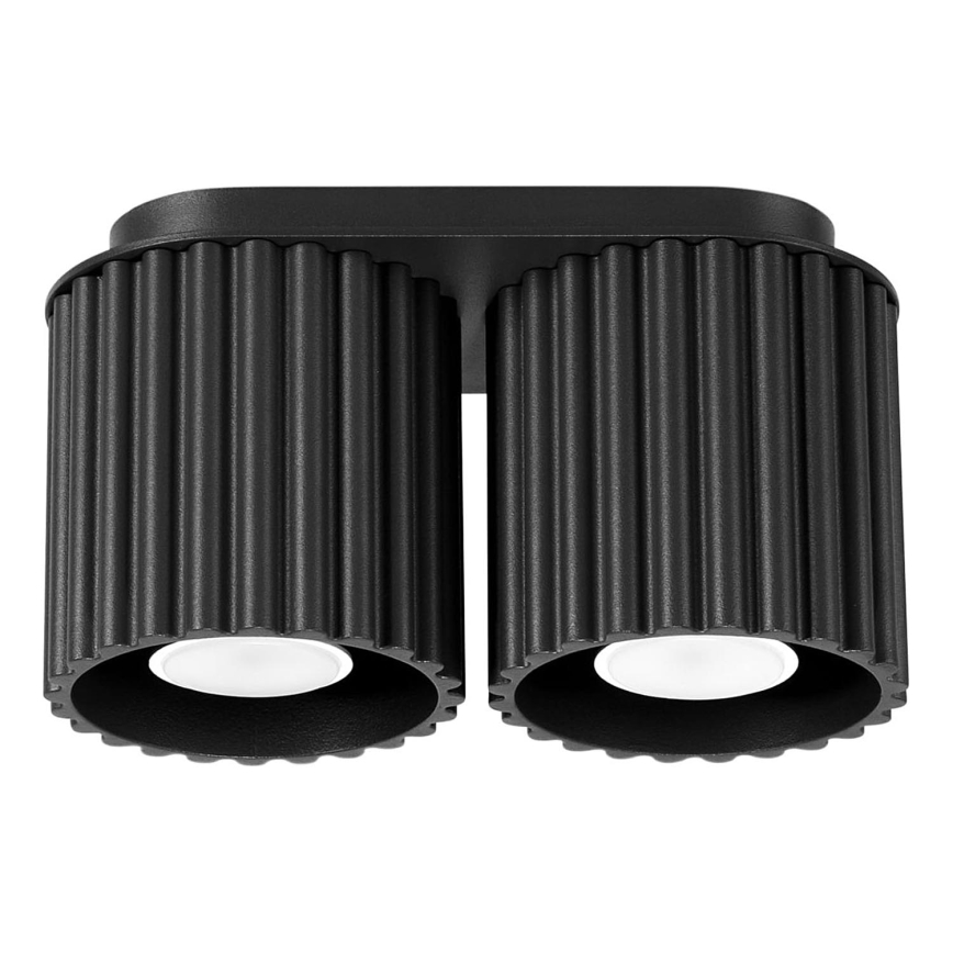 AURA Spotlight 2x GU10/10W/230V, Black