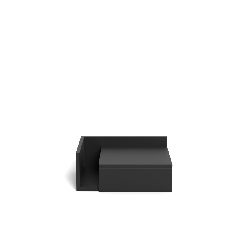 AVA Bedside Table 40 x 32 cm, Black