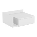 AVA Bedside Table, 40 x 32 cm, White