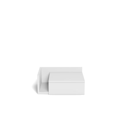 AVA Bedside Table, 40 x 32 cm, White