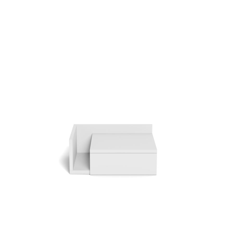 AVA Bedside Table, 40 x 32 cm, White