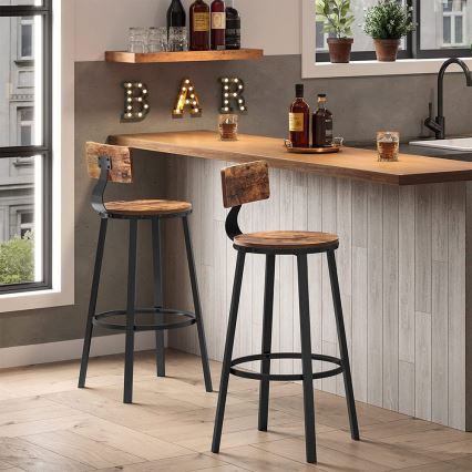AVEN Bar Stool Brown/Black